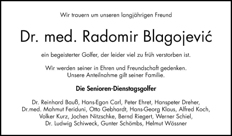  Traueranzeige für Radomir Blagojevic vom 16.01.2021 aus Bergsträßer Anzeiger
