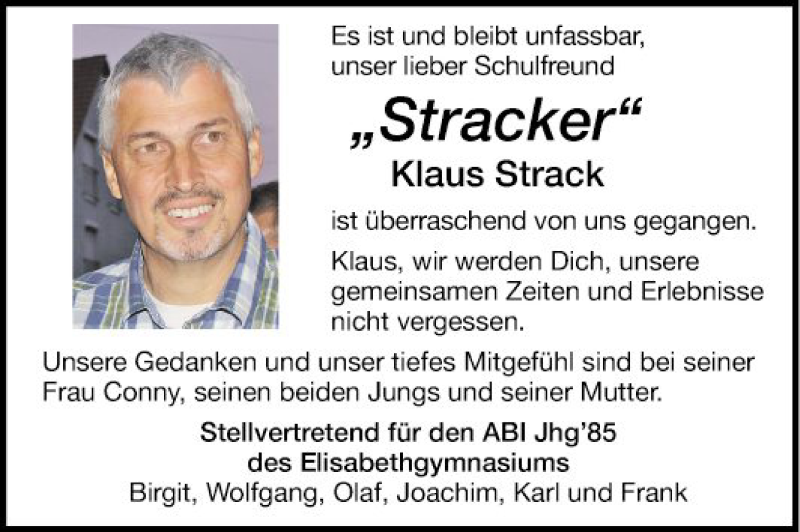  Traueranzeige für Klaus Strack vom 08.05.2021 aus Mannheimer Morgen