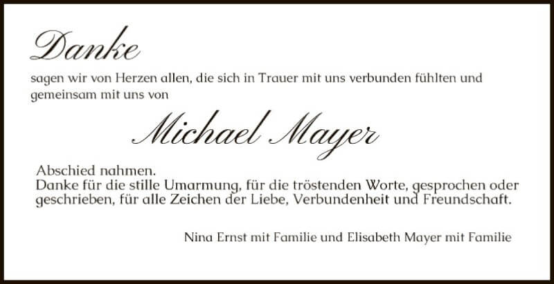  Traueranzeige für Michael Mayer vom 18.09.2021 aus Mannheimer Morgen